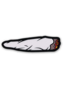Joint Sticker Wood Rocket colorful vinyl decal featuring a fun and expressive design for laid-back decoration.