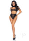 Keyhole Top High Bottom 2pc Os Black-0