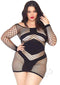 Diamond Mini Dress Opaque Plus Black-0