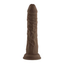 FemmeFunn Vortex Turbo Shaft 2.0 8 inch Vibrating Rotating Dildo Brown with realistic texture and design.