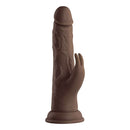 FemmeFunn Vortex Turbo Rabbit 2.0 8 inch Vibrating Dildo Brown silicone vibrator for stimulation