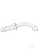 Glas 2 Piece G-Spot Pleasure Dildo Set Clear: Smooth glass G-spot dildo for targeted stimulation.