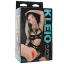 Kleio Valentien Porn Star Pussy Stroker packaging featuring a model and product details.