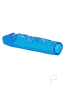 Puregel Textured Pleasure Penis Sleeve Blue featuring a textured exterior for enhanced intimate sensations.