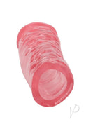 Puregel Textured Pleasure Penis Sleeve Pink featuring a realistic shape and textured surface for enhanced intimacy.
