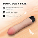 Dr Skin Silicone Dr Avery Vibrating Dildo 7.5 inches showcasing body-safe silicone material and smooth texture.