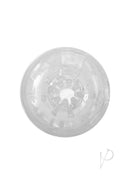 Zero Tolerance Swirl Stroker Clear top view showcasing textured sleeve for enhanced pleasure.