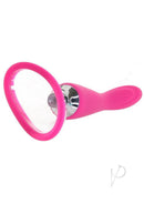 Inya Silicone Rechargeable Pump and Vibrator Pink showcasing dual-ended design and suction functionality.