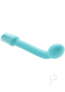 Inya Oh My G Silicone Rechargeable Wand Teal, featuring a curved design for G-spot stimulation.
