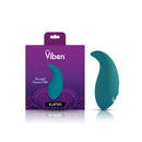 Viben Elated Pinpoint Clitoral Stimulator Ocean with packaging showcasing its teardrop shape and flexible tip.
