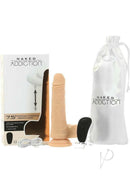 Naked Addiction 7.5 Inch Thrusting Rotating Dildo Vanilla with remote, box, and storage bag.
