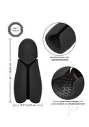 Optimum Power Elite Pro Stroker Silicone Masturbator Black with textured open-sleeve design and 7 powerful functions.