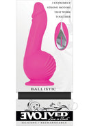 Evolved Ballistic Silicone Remote Control Vibrator Pink showcasing its dual motors for optimal sensation and playful design.
