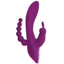 Power Bunnies Quivers 10x Rabbit Vibrator Violet, featuring triple stimulation and a playful design.