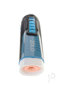 ZOLO Blowbot Full Shaft Male Blowjob Masturbator Blue/Black device with controls and realistic opening.