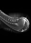 Icicles No 88 Glass G-Spot Wand with Suction Cup Clear, elegantly designed for G-spot stimulation.