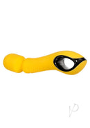 Evolved Buttercup Silicone Wand Massager Yellow with textured head for deep vibration and sleek design.