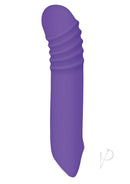The G Rave Silicone G-Spot Light-Up Vibrator Purple with ribbed texture for enhanced stimulation.
