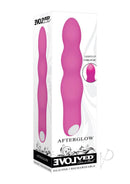 Evolved Afterglow Silicone Light-Up Vibrator Pink in packaging with curvy design and light-up feature.