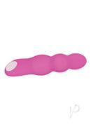 Evolved Afterglow Silicone Light-Up Vibrator Pink with smooth, bulb-textured design and control button.