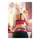 So Salty Long Line Bra & Cheeky Panty Berry worn with a playful look in a vibrant setting.