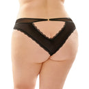 Dahlia Cheeky Hipster Panty Black Queen Size featuring flattering lace trim and cheeky cut for curvy shapes.