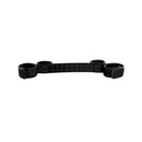 Sinful Soft Spreader Bar Black designed for bondage play, featuring cushioned wrist and ankle restraints.