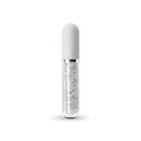 NS Novelties Stardust Charm Glass Vibrator White with silver glitter detail and sleek white design