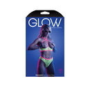 Persuasive Open Cup Bra and Panty Set M/L Neon Green displayed on a model, showcasing its bold design.