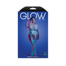 Fantasy Lingerie Timelapse Bodystocking Queen Size glowing bodystocking displayed on packaging.
