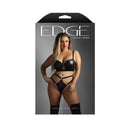 Fantasy Lingerie Wetlook Longline Bra & Panty Queen Size
