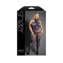 Legendary Crotchless Bodystocking Queen Size by Fantasy Lingerie in a striking dragon pattern.