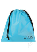 LUX Active Equip Anal Explorer Kit Blue storage bag in vibrant blue color with drawstring closure.