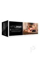 WhipSmart Mini Try-Angle Cushion Black box featuring a model demonstrating its use for enhanced pleasure.