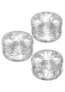 ZOLO Bumperz 3 Piece Stroker Masturbator Set Clear with three textured sleeves for variety and pleasure.