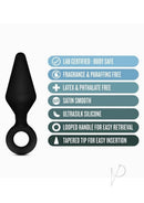 Anal Adventures Platinum Silicone Loop Plug Kit Black features lab certified safety and an easy retrieval loop handle.