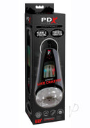 PDX Elite Ultimate Milker 2 Masturbator Black/Clear in packaging, highlighting features and design.
