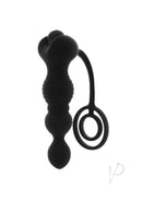Anal-Ese Remote Control Cock Ring with Anal Plug Black - sleek design for stimulation and longer-lasting erections.