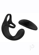Zero Tolerance Remote Vibrating Ball Cradle Cock Ring Black with an ergonomic design for focused stimulation.