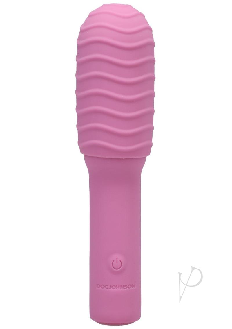 Pocket Rocket Elite Mini Vibrator With Removable Sleeve Pink - compact and sleek design for powerful pleasure.
