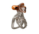Stay Hard Tongue Clitoral Stimulator Cock Ring Set with Sleeve features a textured sleeve and rechargeable vibrating bullet for ultimate pleasure.