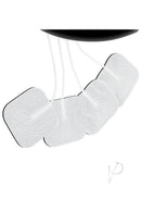Lux Fetish Electro-Sex Kit with Stimulation Pads Black self-adhesive pads for electro-stimulation pleasure.