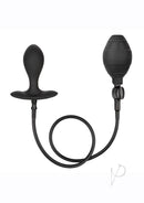 COLT Weighted Pumper Inflatable Silicone Anal Plug Black with pump and flexible hose for adjustable fullness.