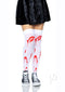 Bloody Zombie Thigh Highs O/s White/red-0