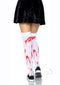 Bloody Zombie Thigh Highs O/s White/red-1