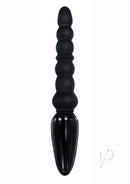 Evolved Magic Stick Silicone Beaded Vibrator Black featuring a beaded design and sleek black finish