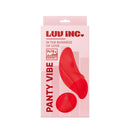 Luv Inc Remote Control Panty Vibe Red packaging showcasing the wearable vibrator and remote control.
