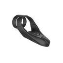 Forto F-48 Vibrating Perineum Double Cock Ring Black designed for enhanced pleasure and support during intimate play.