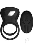 Decadence Shafter Shock Remote Electro Cock Ring Black with remote for enhanced couple's intimacy.