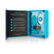 b-Vibe Rimming Petite Rotating and Vibrating Remote Control Plug Teal in packaging with remote and instructions.